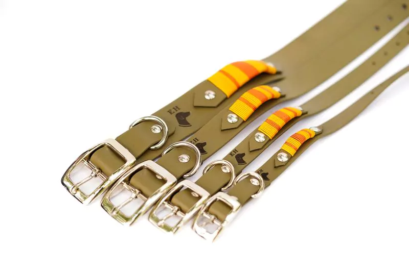 elbhunde biothane premium halsband wunschfarbe groessenuebersicht