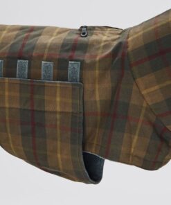 elbhunde cloud7 mantel brooklyn waxed tartan klettverschluss