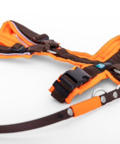 elbhunde dresden annyx set leine und brustgeschirr safety leuchtorange braun mit premium leine biothane