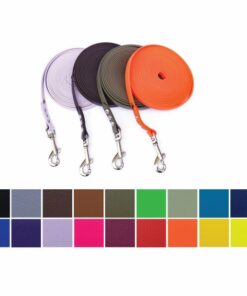 elbhunde schleppleine aus biothane in wunschfarbe