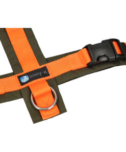 elbhunde annyx brustgeschirr fun oliv orange detail