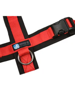 elbhunde annyx brustgeschirr fun schwarz rot detail