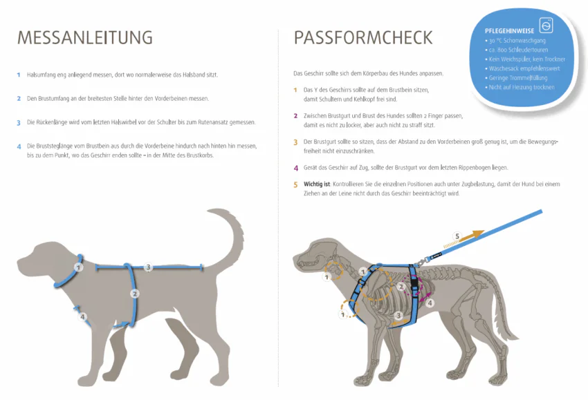 elbhunde annyx brustgeschirr messanleitung
