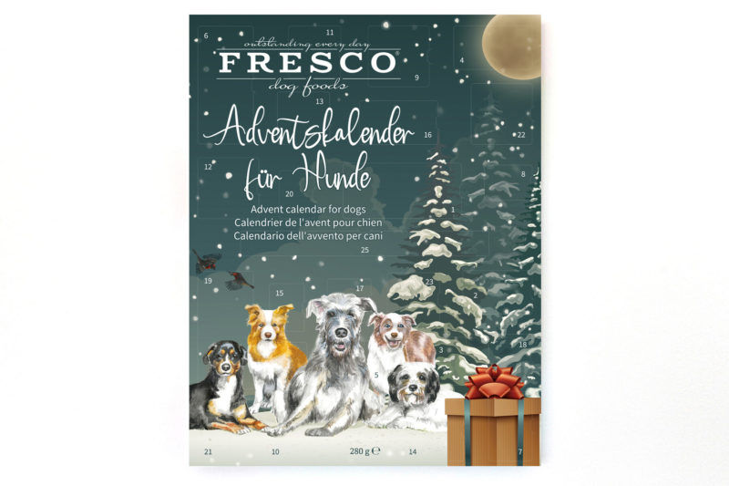 Elbhunde Fresco Adventskalender für Hunde gemalte Hunde