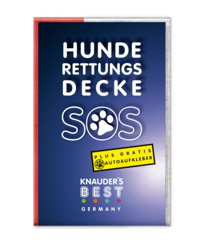 Elbhunde Dresden Knauders Best Hunderettungsdecke Verpackung vorne