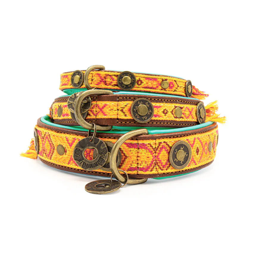 elbhunde dwam leder halsband boho chica