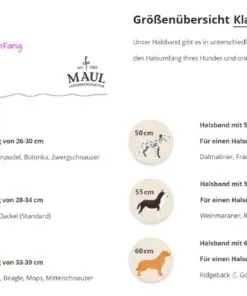elbhunde maul ledermanufaktur halsband mono pop groessenuebersicht
