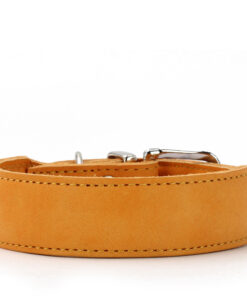 elbhunde maul ledermanufaktur halsband mono pop maisgelb