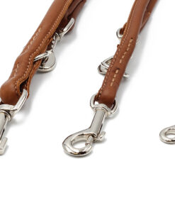elbhunde maul ledermanufaktur lederleine rundgenaeht cognac silber groessenuebersicht