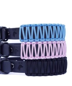 elbhunde biothane paracord halsband blackedition startbild