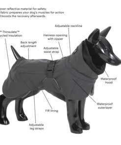 elbhunde paikka wintermantel dark details