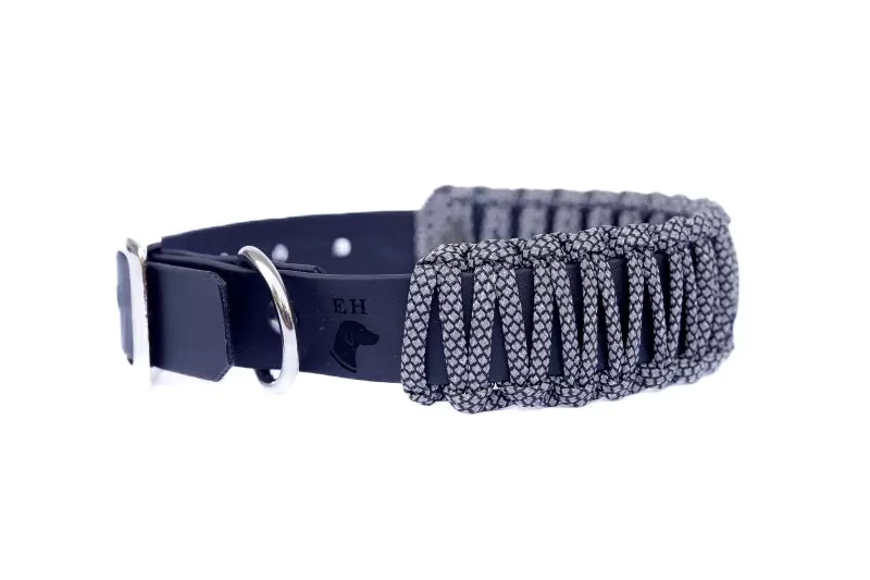 elbhunde biothane paracord halsband reflektierend 1