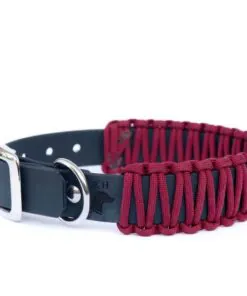 elbhunde biothane paracord halsband berry