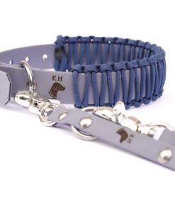 elbhunde biothane paracord halsband blue sea classic leine