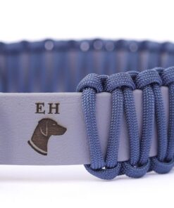 elbhunde biothane paracord halsband blue sea detail
