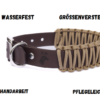 Elbhunde Biothane Paracord Halsband Desert Eigenschaften
