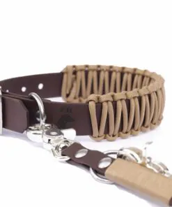 elbhunde biothane paracord halsband desert premium leine 1