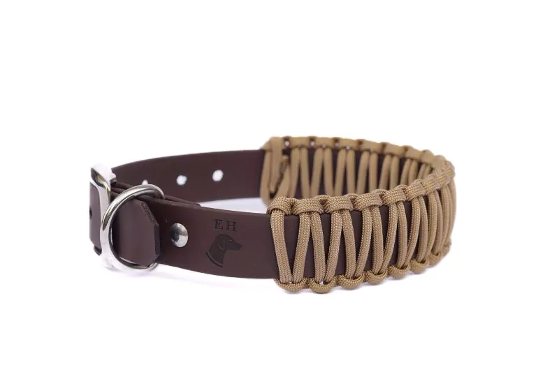 elbhunde biothane paracord halsband desert