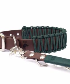 elbhunde biothane paracord halsband forest premium leine 1