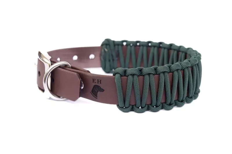 elbhunde biothane paracord halsband forest
