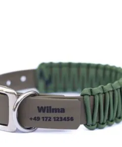 elbhunde biothane paracord halsband gravur