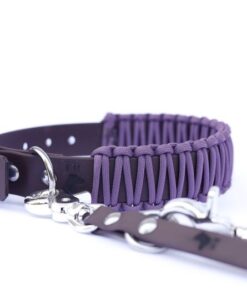 elbhunde biothane paracord halsband mauve classic leine