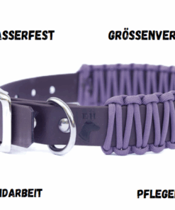 elbhunde biothane paracord halsband mauve eigenschaften