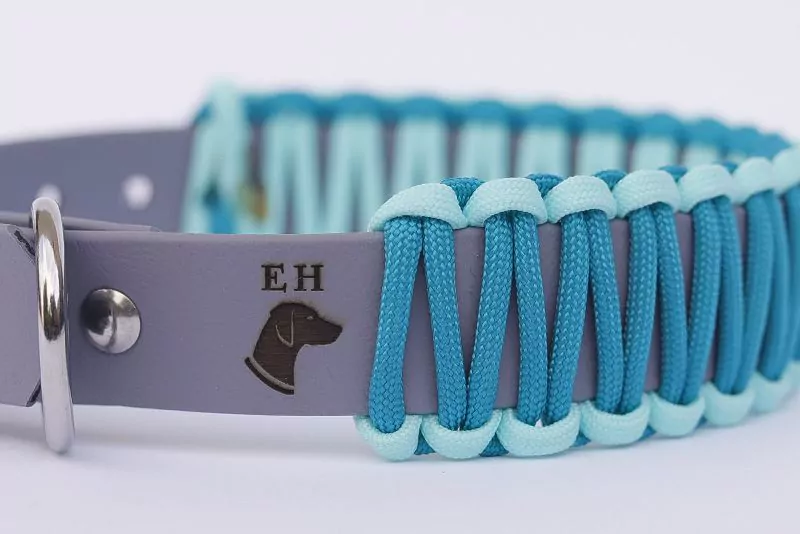 elbhunde biothane paracord halsband summer boys detail