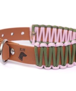 elbhunde biothane paracord halsband tulip