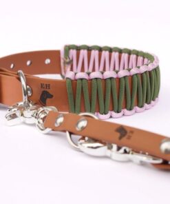 elbhunde biothane paracord halsband tulip classic leine