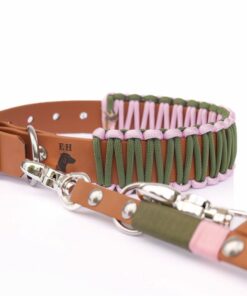 elbhunde biothane paracord halsband tulip premium leine 1