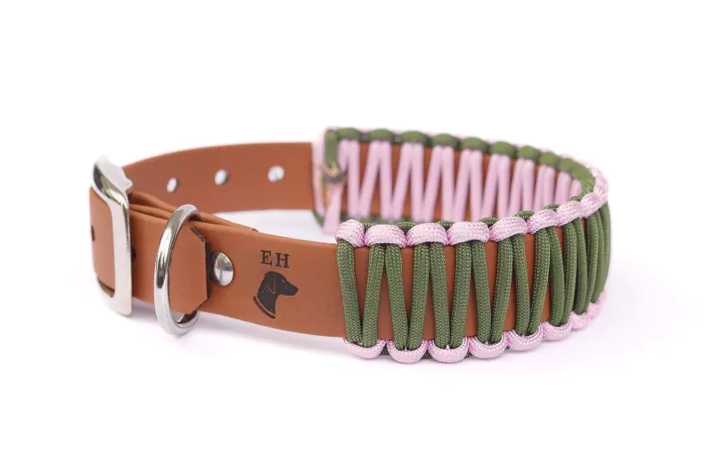 elbhunde biothane paracord halsband tulip