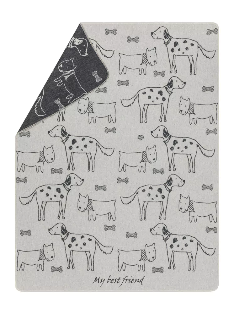 elbhunde dresden david fussenegger decke best friends allover grau groß