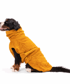 elbhunde lills bademantel amber hund sitzend seite