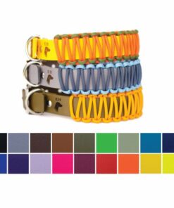 elbhunde biothane paracord halsband in wunschfarbe