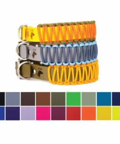 elbhunde biothane paracord halsband in wunschfarbe