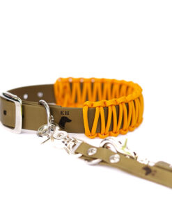 elbhunde biothane paracord halsband wunschfarbe classic leine