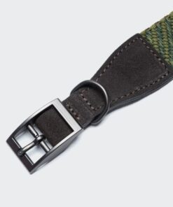 elbhunde cloud7 halsband grunewald green coffee schnalle
