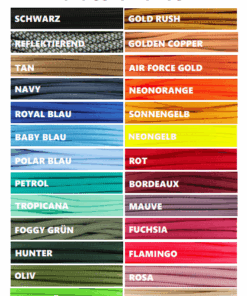 elbhunde typeIII paracord farbkarte