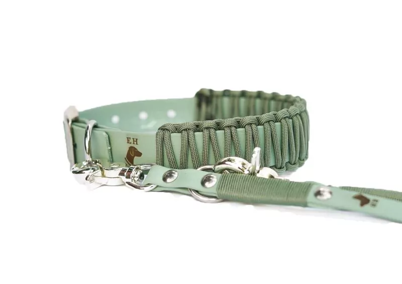 elbhunde biothane paracord halsband freshup premium leine