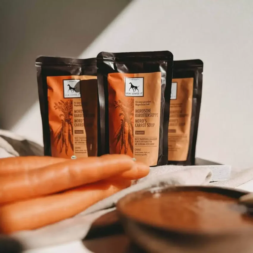 elbhunde lila loves it bio morosche karottensuppe suppe