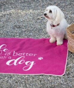 elbhunde david fussenegger decke life is better pink hund