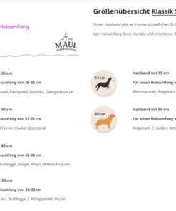 elbhunde maul ledermanufaktur halsband klassik soft groessentabelle