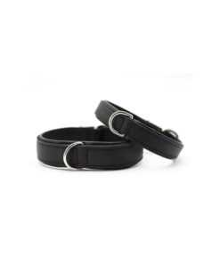 elbhunde maul ledermanufaktur halsband schwarz