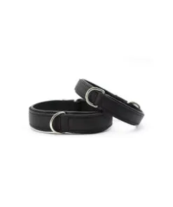 elbhunde maul ledermanufaktur halsband schwarz