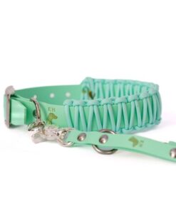 elbhunde biothane paracord halsband caribbean classic leine