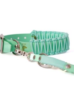 elbhunde biothane paracord halsband caribbean premium leine