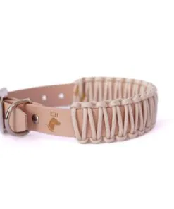 elbhunde biothane paracord halsband creamy