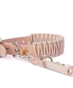 elbhunde biothane paracord halsband creamy premium leine