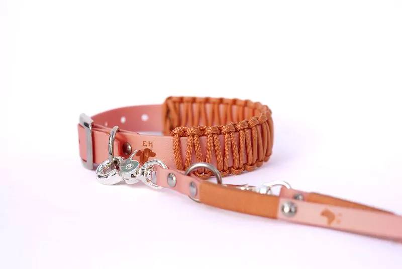 elbhunde biothane paracord halsband royal premium leine